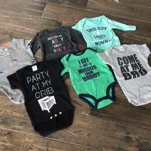 Six Bodysuits - Size 3 Months Boy
